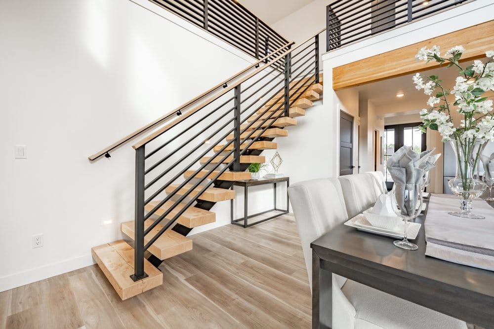 modern floating staircase