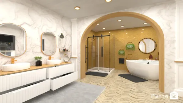 bathroom designed with Planner 5D